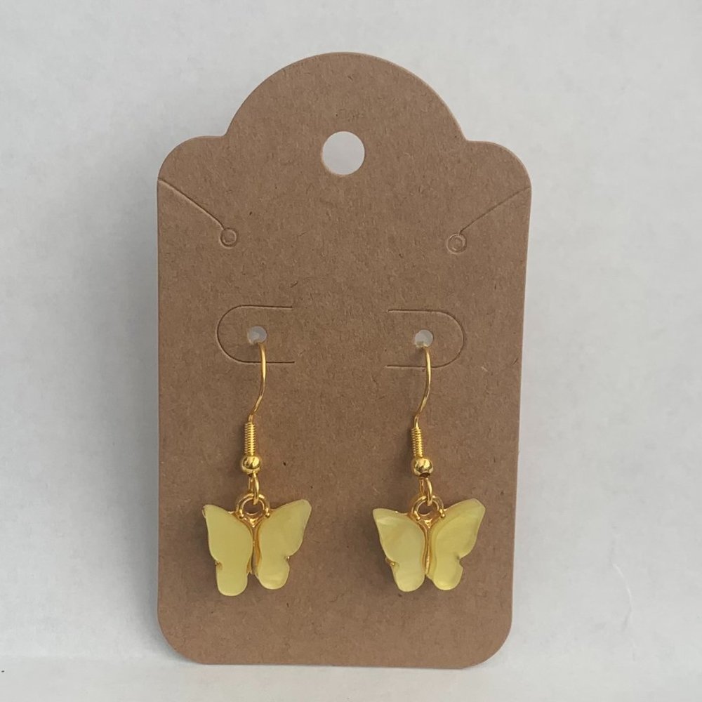 Yellow Butterfly Earrings
